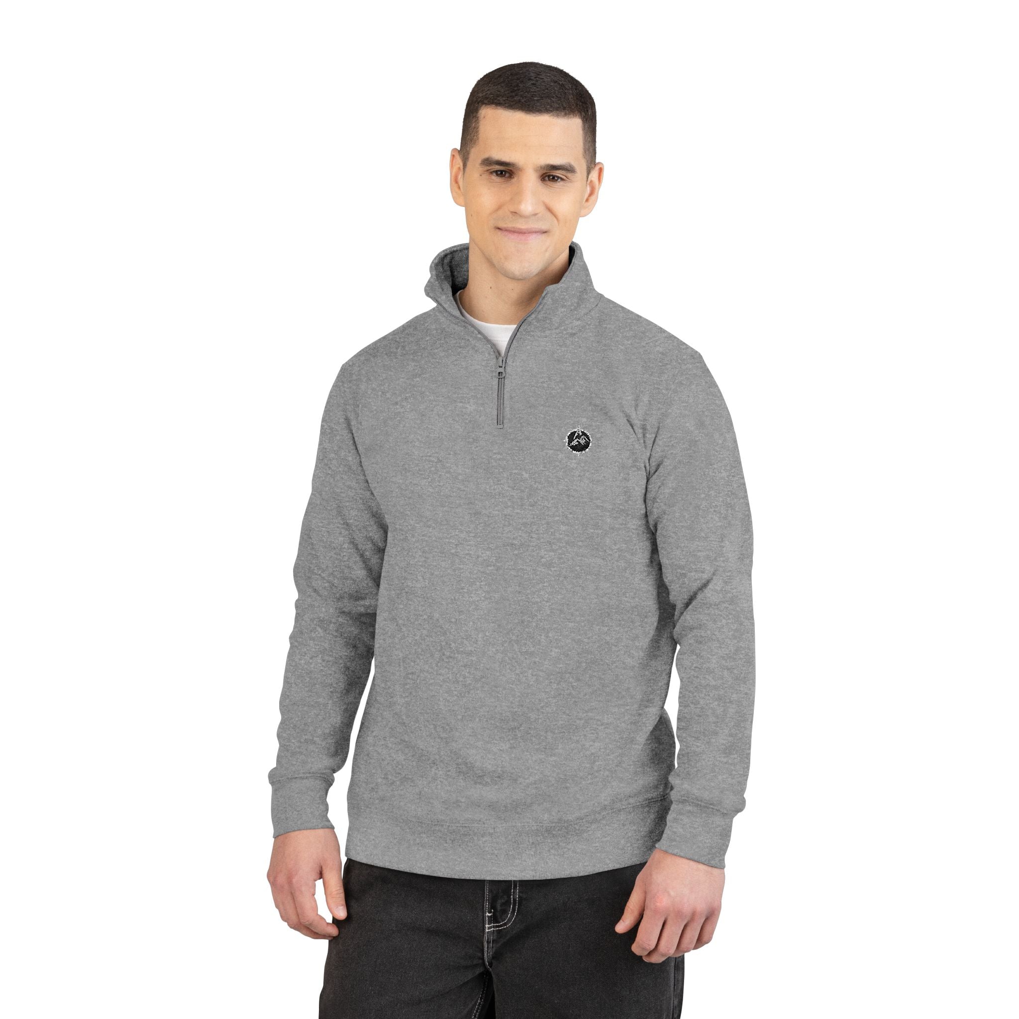 Embroidered Fleece Pullover – Cozy Half‑Zip Sweatshirt