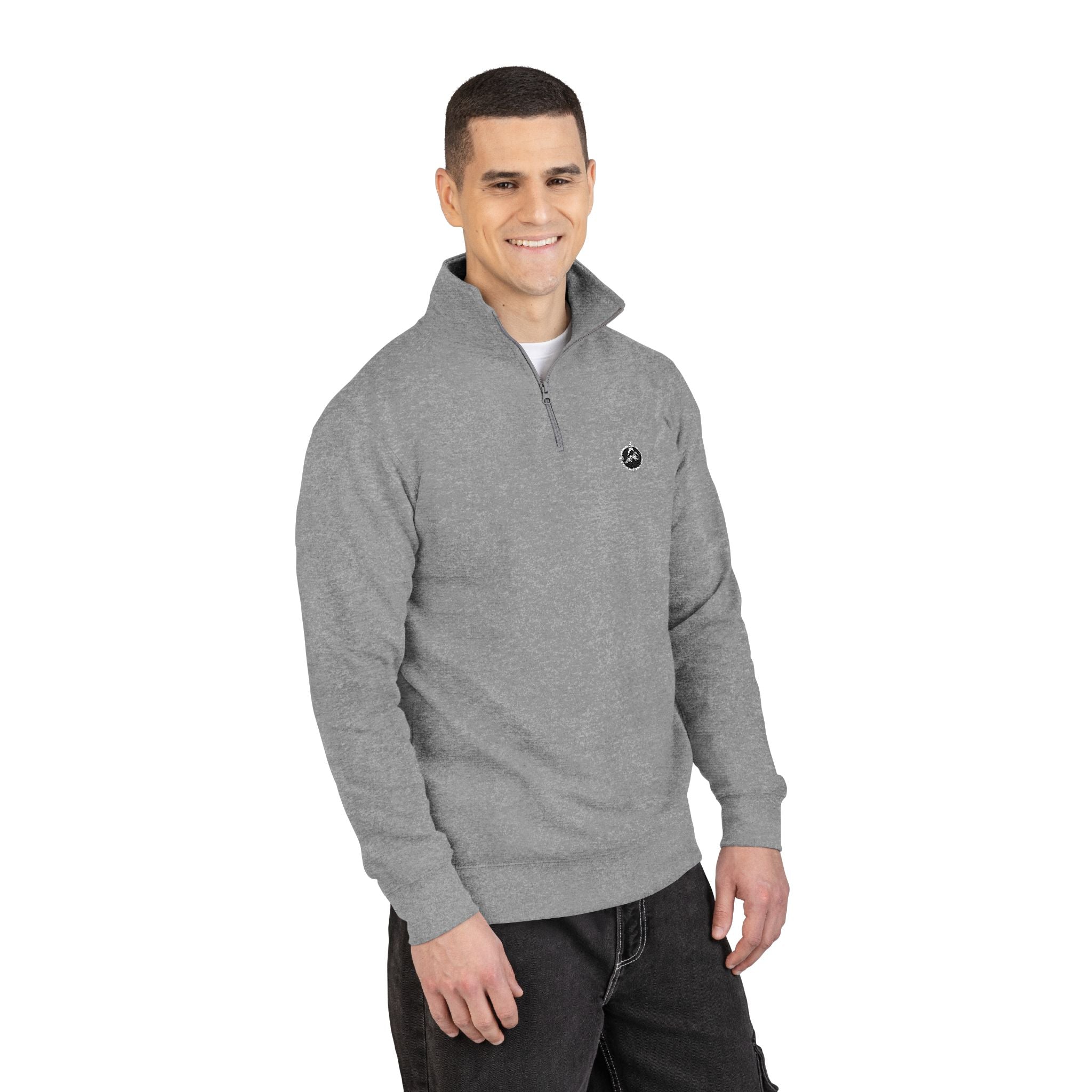 Embroidered Fleece Pullover – Cozy Half‑Zip Sweatshirt